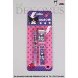 kuromi DEKOMUS İLE LİSANSLI KUROMI VERSATİL UÇLU KALEM , SİLGİ VE 0.7 MM UÇ SETİ