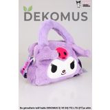 kuromi DEKOMUS İLE YENİ SEZON LİSANSLI KUROMI BASIC PELUŞ ASKILI OMUZ ÇANTASI
