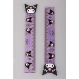 Kuromi "DEKOMUS ISLAK MENDİL HEDİYELİ" KUROMI "TEKLİ" CETVEL 15 CM
