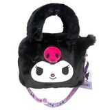 Kuromi Desenli Siyah Peluş Omuz Çantası 3033