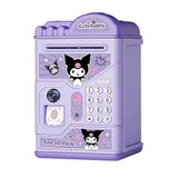 Kuromi Elektronik ATM Kumbara, Şifreli ve Parmak İzi Korumalı, Müzikli, Mor