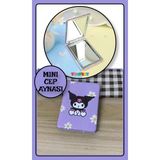 Kuromi Figürlü Mini Cep Aynası 8.6 cm x 6.2 cm - Papatya Model 5 - Renkli