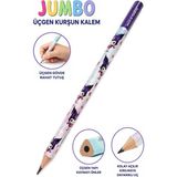 Kuromi Jumbo Kurşun Kalem 1 Adet Fatih Üçgen Başlangıç Kalemi Siyah Ilk Kalemim Jumbo Kalın Kalem Kolay Tutuş - Standart