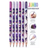 Kuromi Jumbo Kurşun Kalem 6 Adet Fatih Üçgen Başlangıç Kalemi Siyah İlk Kalemim Jumbo Kalın Kalem Kolay Tutuş