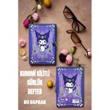 Kuromi Kilitli Defter 80 Yaprak Mavi- 14 X 20