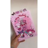 Kuromi My Melody Çizgili Ayraçlı Spiralli Defter Okul Ofis Kırtasiye Ihtiyaçları Lüx Hediyelik