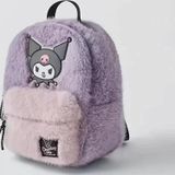 Kuromi Peluş Sırt Çantası Pembe - Mor Kaliteli Sevimli Karikatür Tasarım, Ayarlanabilir Askı Hafif G