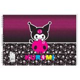 Kuromi Resim Defteri 25 x 35 cm 15 Yaprak - Siyah Kuromi Yazılı
