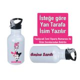 Kuromiii Baskılı Pipetli Kancalı Metal Suluk 600ML. Beyaz - 39