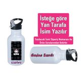 Kuromiii Baskılı Pipetli Kancalı Metal Suluk 600ML. Beyaz - 47
