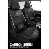 Kurra Store Ford Fiesta St Line1.0 Ecoboost 100 Powershift 2018 Jakar Serisi Uyumlu Jakar Kumaş Oto Kılıf Beyaz - Siyah - Beyaz