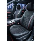 Kurra Store Opel Cascada 2.0 Cdtı (170 Ps) Start/stop 2015 Alucar Serisi Uyumlu Kumaş Oto Koltuk Kılıfı Kırmızı - Siyah - Kırmızı