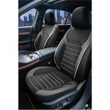 Kurra Store Opel Cascada 2.0 Cdtı (170 Ps) Start/stop 2017 Alucar Serisi Uyumlu Kumaş Oto Koltuk Kılıfı Beyaz - Siyah - Beyaz