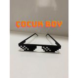 Kurt 3D Thug Life Çocuk Boy (11-13 Yaş )Gözlük Eğlenceli Dikkat Çekici Parti Gözlüğü