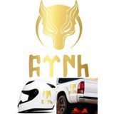 Kurt Börü Gökbörü Göktürkçe Türk Sticker Türkiye Türk Sticker Oto Araba Motosiklet Kask Sticker 00288-1 - Altın - 40x31 Cm