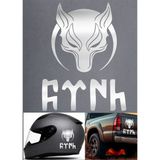 Kurt Börü Gökbörü Göktürkçe Türk Sticker Türkiye Türk Sticker Oto Araba Motosiklet Kask Sticker 00288-1 - Krom - 30x23 Cm