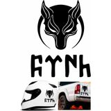 Kurt Börü Gökbörü Göktürkçe Türk Sticker Türkiye Türk Sticker Oto Araba Motosiklet Kask Sticker 00288-1 - Siyah - 99x76 Cm