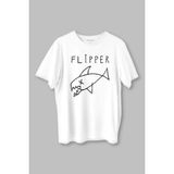 Kurt Cobain Flipper T-Shirt Nirvana Grunge Rock Punk Baskılı Beyaz Tişört Unisex - M