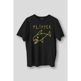 Kurt Cobain Flipper T-Shirt Nirvana Grunge Rock Punk Baskılı Siyah Tişört Unisex - XL