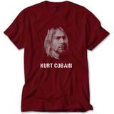 Kurt Cobain Lyrcis Kırmızı Tişört - XS