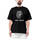 Kurt Cobain Lyrcis Oversize Siyah Tişört