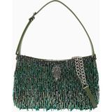 Kurt Geiger Bond Shoulder Bag Yeşil Pullu Deri Omuz Çantası