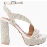 Kurt Geiger Carvela Gala Jewel Platform Kadın Topuklu Sandalet - Beyaz