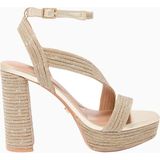 Kurt Geiger Carvela Gala Jewel Platform Kadın Topuklu Sandalet - Gold