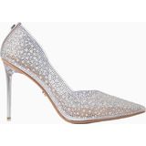 Kurt Geiger Carvela Positano Vinyl Stiletto Kadın Topuklu Ayakkabı - Gümüş