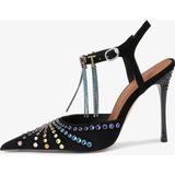 Kurt Geiger Crystal Point Taşlı Kadın Stiletto Topuklu Ayakkabı - Siyah
