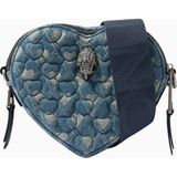 Kurt Geiger Kensington Heart Denim Lüks Tasarım Kadın Çapraz Çanta - Lacivert