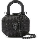 Kurt Geiger Micro Top Handle Clutch Bag 15X10 cm Zincirli Mini Portföy ve Wristlet Çanta - Siyah