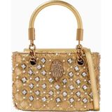 Kurt Geiger Mini Jewel Kensington Taşlı Zincir Askılı, Kadın El ve Omuz Çantası - Gold