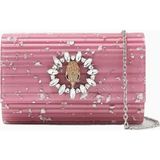 Kurt Geiger Party Eagle Şık Kadın Clutch ve Omuz Çantası - Pembe