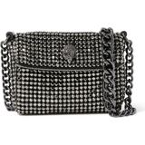 Kurt Geiger Party Mini Crossbody Çanta 13X10X3 cm Kristal Fileli Zincir Askılı - Siyah