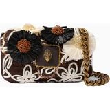 Kurt Geiger Pimlico Flower Nakışlı Mini Kadın Omuz Çantası - Kahverengi