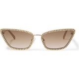 Kurt Geiger Shoreditch Cat Eye Kadın Güneş Gözlüğü 14X5X4 cm - Altın