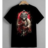 Kurt Kizil Anatomi Sanat Unisex Erkek Kadın Oversize Tişört Siyah