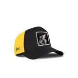 Kurt Logolu Cordura Siyah-Sarı Trucker Şapka