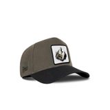 Kurt Loogolu Siyah-Haki Trucker Şapka