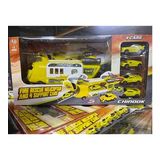 Kurtarıcı Helikopter Set ve 4 Ufak Araba - Mavi Su Dünyası (Çok Renkli)