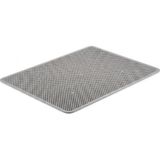 Kurtbay Şekil Flex Elekli Kedi Tuvaleti Önü Paspası, 45X62 Cm, Orta Boy - Açık Gri