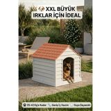 Kurtbay Şekil Flex XXL Boy Plastik Köpek Kulübesi – Suya Dayanıklı Dış Mekan Köpek Evi 95x98x102 cm