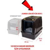Kurtbay Şekil Kurtbay Jumbo Kapalı Kedi Tuvaleti, Filtreli ve Kolay Temizlenebilir, Polipropilen Materyal, 67,5x47x51 cm - VN11095 - Kahve