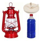 Kurtbeymutfak Gemici Feneri Kırmızı Büyük Boy+ 400 ml Kandilyağı +1 M Yedek Fitil