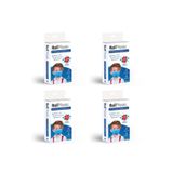 Kurtsan Roll 4 Kutu Mavi Erkek Çocuk 3 Katlı 10'lu Telli Cerrahi Maske Telli