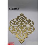 Kurtulan Lazer Tasarım Dekoratif Gold Aynalı Pleksi Mobilya Dolap Süsü 45x22