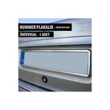 Kurtuluş Otomotiv Eras Universal Hummer Tipi Plakalık / 1 Adet /plastik Üzerine Krom Kaplama Nikelaj