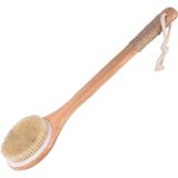 Kuru Banyo Vücut Fırçası Arka Fırça, Kaymaz Uzun Ahşap Saplı, Doğal Kıllı Vücut Masajı, Peeling, Selülit Için Mükemmel, Dolaşımı, Için