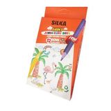 Kuru Boya Jumbo 12 Renk Tam Boy 1 Paket Jumbo Kuru Boya Kalemi 12Li Ucgen Kolay Kullanim Canli Renkler